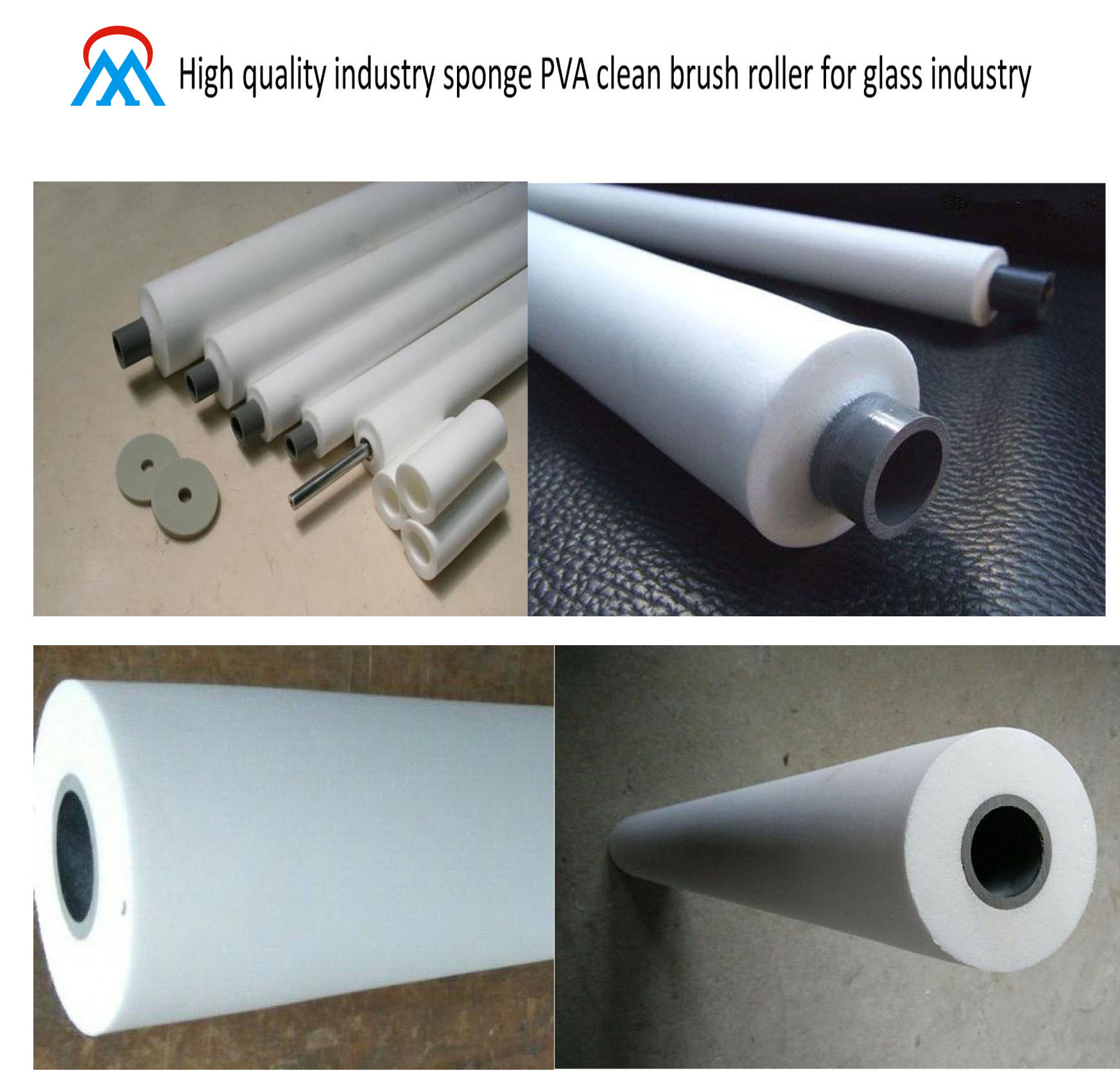 High quality industry sponge PVA clean brush roller for glass industry