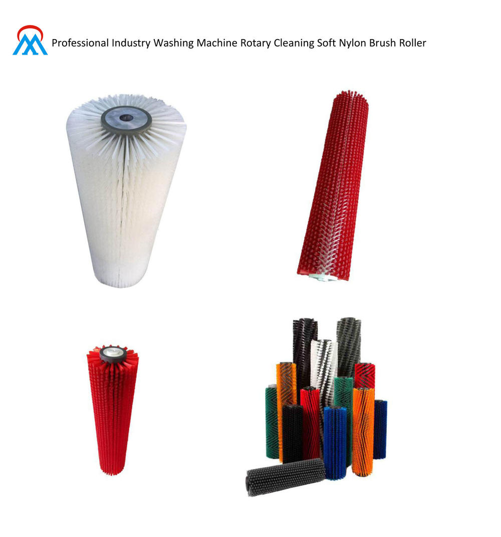 Professional Industry Washing Machine Rotary Cleaning Soft Nylon Brush Roller